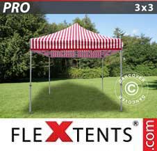 Carpa plegable FleXtents Pro 3x3m rayado
