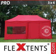 Carpa plegable FleXtents Pro 3x6m Rojo, Incl. 6 lados